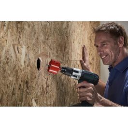 Wolfcraft Sierra de corona bimetal Ø127 mm, prof. 40mm, vástago hexagonal Ø9,5mm para madera, plásticos y obra en seco