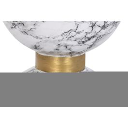 DKD Home Decor Mesita Auxiliar Moderno Blanco Hierro 33 x 33 x 35 cm