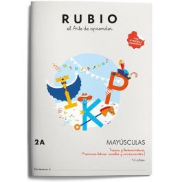 Rubio Cuaderno de Caligrafía Mayúsculas 2A: Primeras Letras para Niños de 4+ Años, con Pegatinas, Aprendizaje I, O, E, A, U, Y, L, P, M, S, T, N, D, F Precio: 3.5000004. SKU: B134A5D6L2