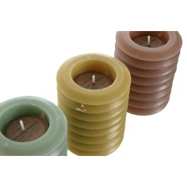 DKD Home Decor Vela Cilíndrica Decorativa de Cera Estilo Urban, 310gr, 40h de Duración, 7x10x7cm, Colores Surtidos (Juego de 9 Unidades)