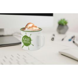 Mug Esmaltada Blanca con Frases 350 ml - Privilege (24 Unidades) Mug Esmaltada Blanca con Frases 350 ml - Privilege (24 Unidades)
