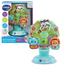 V-Tech 80-165967 Noria Musical Interactiva con Animales y Luces para Bebés +6 Meses - Aprende Nombres, Colores y Números en Español