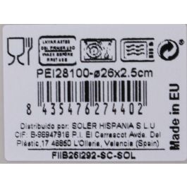 La Mediterranea Plato Llano 26 cm "Peixe" Colección Peixe Brillo (6 Unidades)