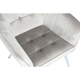 Butaca Home ESPRIT Gris Crema Dorado Plateado Poliéster Metal 74 x 74 x 90 cm 74 x 67 x 90 cm