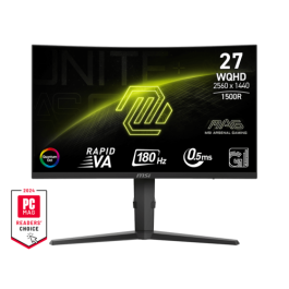 MSI MAG 275CQRF QD E2 Monitor Gaming 27" Curvo 1500R 2560x1440 180Hz Fast VA Negro Precio: 397.50000037. SKU: B1HLZR6BME