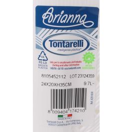 Tontarelli Papelera de Baño Arianna 10 Litros Blanco (8 Unidades)