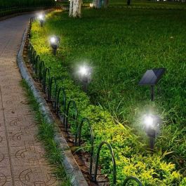 Lumisky LUM3666162004552 Pack 4 Focos Solares ROUNDY 4 en 1 para Pegar o Fijar H27 cm LED Blanco Frío
