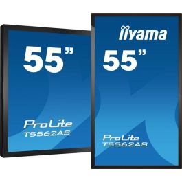 Monitor Iiyama 55" 4K 20P Tactil Ips (T5562As-B1) 3840X2160 / Operacion 24/7 / Hdmix3 / Horizontal y Apaisado / 420Cd/M2, 1200:1, 8Ms, Usb Touch Interface, Rs232C / 16Gb Emmc / 2G Ram / 1Gb Embedded / Sd Card Slot / Eshare / Vesa 200 Mm Monitor Iiyama 55" 4K 20P Tactil Ips (T5562As-B1) 3840X2160 / Operacion 24/7 / Hdmix3 / Horizontal y Apaisado / 420Cd/M2, 1200:1, 8Ms, Usb Touch Interface, Rs232C / 16Gb Emmc / 2G Ram / 1Gb Embedded / Sd Card Slot / Eshare / Vesa 200 Mm