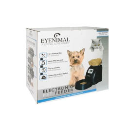 Eyenimal 45x20x47 cm Dispensador Automático de Croquetas Negro para Gatos y Perros Pequeños