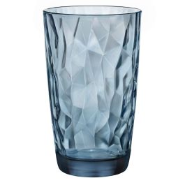 Bormioli Rocco Diamond Vaso Alto de Vidrio con Relieve, 47 cL (6 Unidades), Azul, Hecho en Italia Precio: 11.49999972. SKU: S2709693