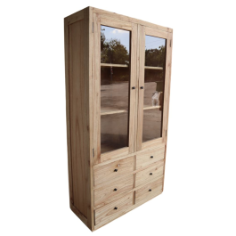 DKD Home Decor Vitrina Alpino Mueble Expositor de Salón o Comedor, Madera Mindi y Cristal, 100 cm Ancho x 40 cm Profundo x 185 cm Alto Precio: 592.49999941. SKU: B13AXADVC3