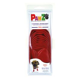 Pawz Botas de Goma Natural para Perro Rojo Talla S (ej. Beagle) - Pack 12 Unidades - Biodegradables, Reutilizables, Protección Suelo Caliente Nieve