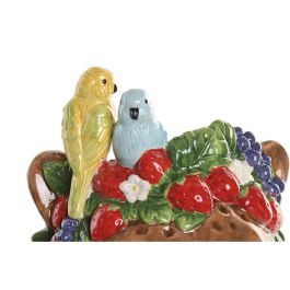 DKD Home Decor Jarron Tropical Marron Ceramica 16 x 38 x 16 cm