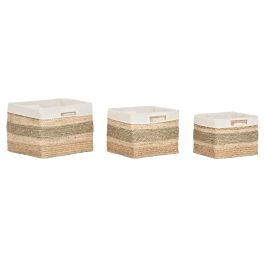 DKD Home Decor Cesta Tropical Seagrass Natural Set de 3 Piezas 33 x 28 x 40 cm Precio: 65.59000052. SKU: B18HTGWPJ3