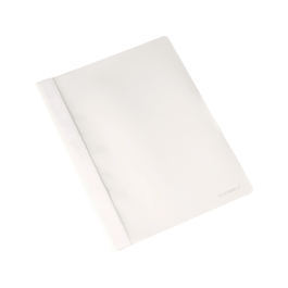 Q-connect Carpeta Dossier Fastener Plástico DIN A4 Blanco PVC Transparente