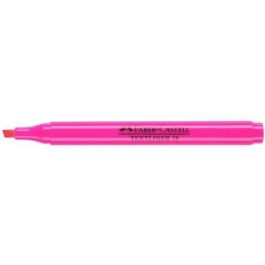FABER-CASTELL Textliner 38 Marcador Textmarker Rosa Punta Cónica Fino/Extragrueso con Clip y Secado Rápido