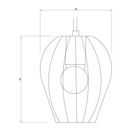 Saidpur SKD-P80047 Lámpara Colgante Dasoguz de Cristal Minimalista Moderno E27 Acabado Mate. Ideal para Dormitorio, Salón, Restaurante.