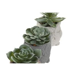 DKD Home Decor Figura Búho Cactus de Cemento/PVC Gris/Beige 7x9x7 cm (6 Uds.) Decoración Cottage