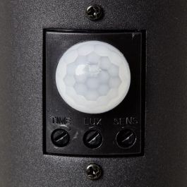 Brilliant DODY Pilona de Exterior con Detector de Movimiento, Negra, Metal y Plástico, Compatible E27 LED 1x10W, IP44