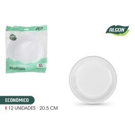 Set de 12 platos redondos de plástico económico, 20.5 cm - Algon (24 Cajas) Precio: 18.79000046. SKU: B1BJRRK2BN