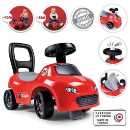 Smoby - Portabebés 2 en 1 - Auto Red - Caja debajo del sillín + bocina - A partir de 10 meses - Fabricado en Francia Precio: 53.845000725999995. SKU: B1GCKNCYCF