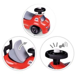 Smoby - Portabebés 2 en 1 - Auto Red - Caja debajo del sillín + bocina - A partir de 10 meses - Fabricado en Francia