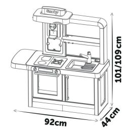 Cocina escalable Smoby Tefal - Para niños a partir de 3 años - Con zócalos extraíbles - 31 accesorios incluidos