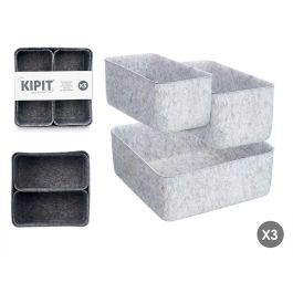 Set 3 Organizadores Kipit Fieltro Gris 24.7x10x24.7 cm (8 Unidades) Precio: 58.68999972. SKU: B1GPZ8K52A