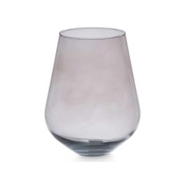 Jarrón de Cristal en Forma de Vaso, 28 cm Gris - Giftdecor Jarrón de Cristal en Forma de Vaso, 28 cm Gris - Giftdecor