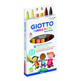 Giotto Rotuladores Turbo Maxi Skin Tones lavables, 6 colores surtidos, punta bloqueada Precio: 3.78999951. SKU: B15K9DG3W6