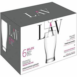 Set de 6 Vasos para Cerveza Belek 375 cc - Lav (4 Cajas) Set de 6 Vasos para Cerveza Belek 375 cc - Lav (4 Cajas)