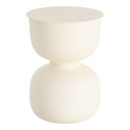 Mesita Blanco Roto Acero 38 X 38 X 52 cm