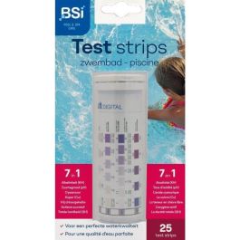 Tiras de prueba - BSI - Mide la calidad del agua - Tiras de prueba - Piscina y spa - 7 en 1 - 25 tiras