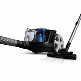 Aspirador Philips FC9331/09 sin bolsa, tipo bidón, con 900W de potencia y 1.5L de capacidad. Diseño Negro y Azul Intenso.