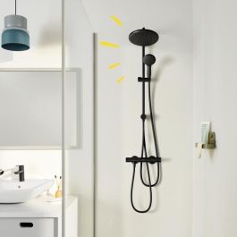 GROHE 266802431 Columna de Ducha Vitalio Start System 250, con Desviador Manual y Ahorro de Agua, Acabado Negro Mate