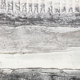 DKD Home Decor Cuadro Abstracto Beige Gris Lienzo Pino Pintado a Mano 100x100 cm (2 Unidades)