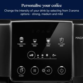 DeLonghi Cafetera Magnifica Automática de Grano a Taza Negra para Espresso y Capuchino