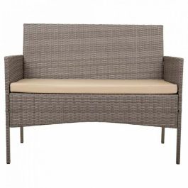 Conjunto de Mesa con 2 Sillones Alexandra House Living Gris 4 Piezas