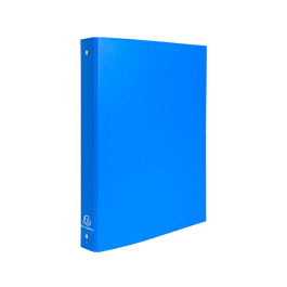 Exacompta Carpeta 4 Anillas 30mm Redondas DIN A4 Cartón Forrado Azul Claro