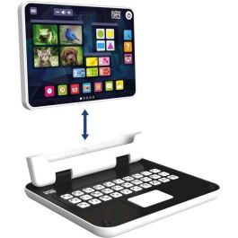 INFINITA DIVERSIÓN Mi primera computadora 2 en 1 Juguete educativo, 2 modos, descubre animales, formas y colores para niños 3-6 años
