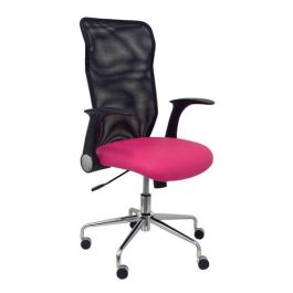 Silla Piqueras Y Crespo Minaya Brazos Retractiles Mecanismo Basculante Ergonomica Respaldo Malla Transpirable Negra Asiento Tapizado Similpiel Rosa Precio: 183.50000053. SKU: S5703674