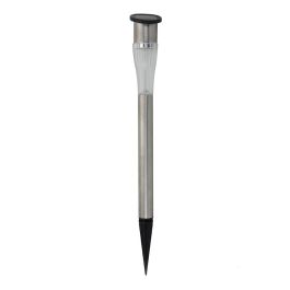Ipae Progarden Estaca Solar 36cm Inox Cilindro Euro/U con LED Luz Blanca, Pila Botón Recargable, Ø8x37cm Cromo Mate Ipae Progarden Estaca Solar 36cm Inox Cilindro Euro/U con LED Luz Blanca, Pila Botón Recargable, Ø8x37cm Cromo Mate