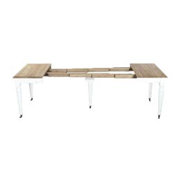 Mesa de Comedor Home ESPRIT Blanco Abeto 100 x 100 x 78 cm