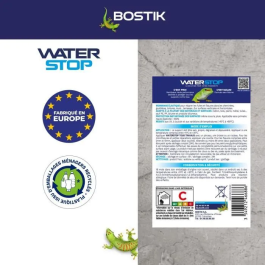 Bostik Waterstop Membrana Impermeabilizante para Reparación de Fugas Cubo 6 kg Gris