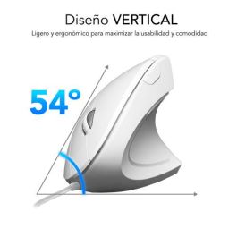 SUBBLIM GLIDE VERTICAL ERGO WIRED MOUSE WHITE
