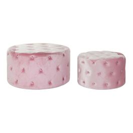 Reposapiés DKD Home Decor Rosa Velvet Madera MDF Glam (2 pcs) Precio: 299.9900002. SKU: S3015999