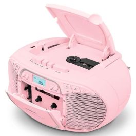 Medion MED4061275227475 Radio CD FM Portátil Rosa con 2x2.2W RMS de Potencia de Sonido