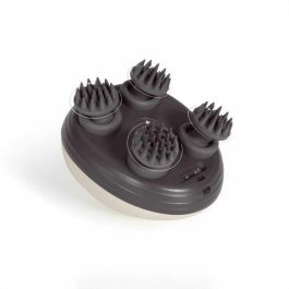 LIVOO DOS202 Masajeador de Cabeza y Cuero Cabelludo, 2 Horas, 96 Púas, 4 Cabezales, 3 Modos, IPX4, Crema / Gris Oscuro