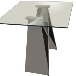 Mesa auxiliar Alexandra House Living Gris Transparente 55 x 55 x 55 cm