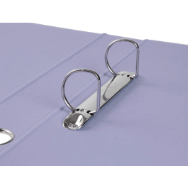 Liderpapel Carpeta de 2 Anillas 25 mm A4 Forrado Color System Lavanda con Ollao y Tarjetero